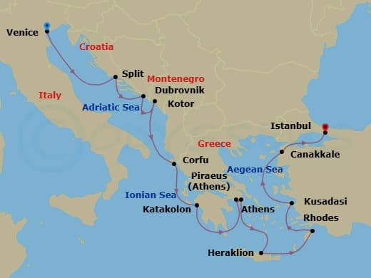 Cruise Itinerary Map