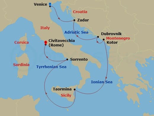 Cruise Itinerary Map