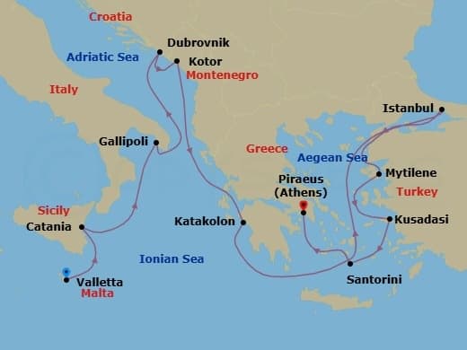 Cruise Itinerary Map
