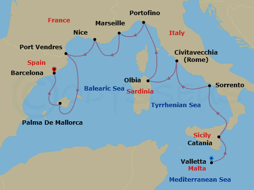 Cruise Itinerary Map