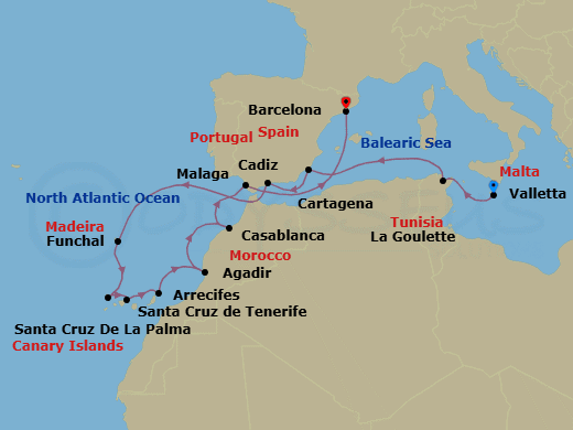 Cruise Itinerary Map