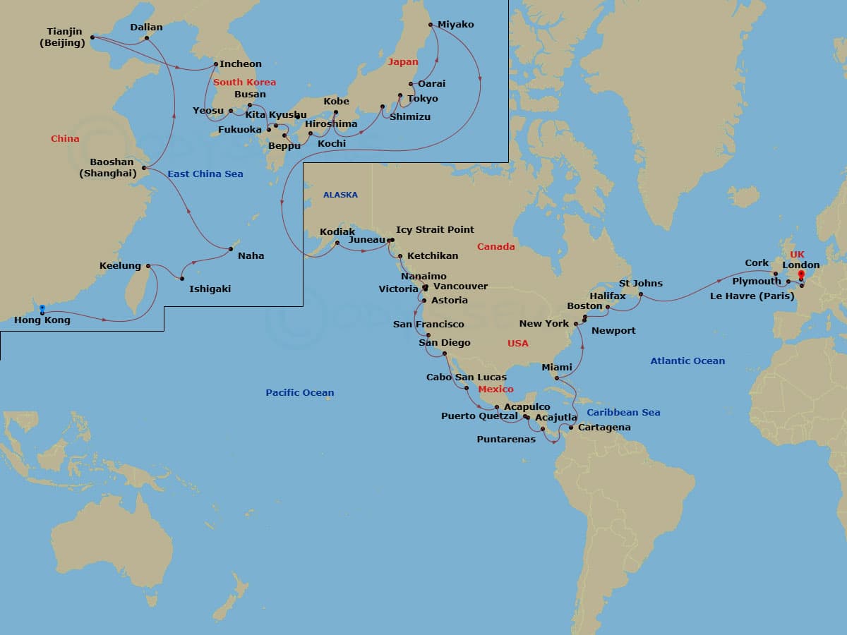 Cruise Itinerary Map