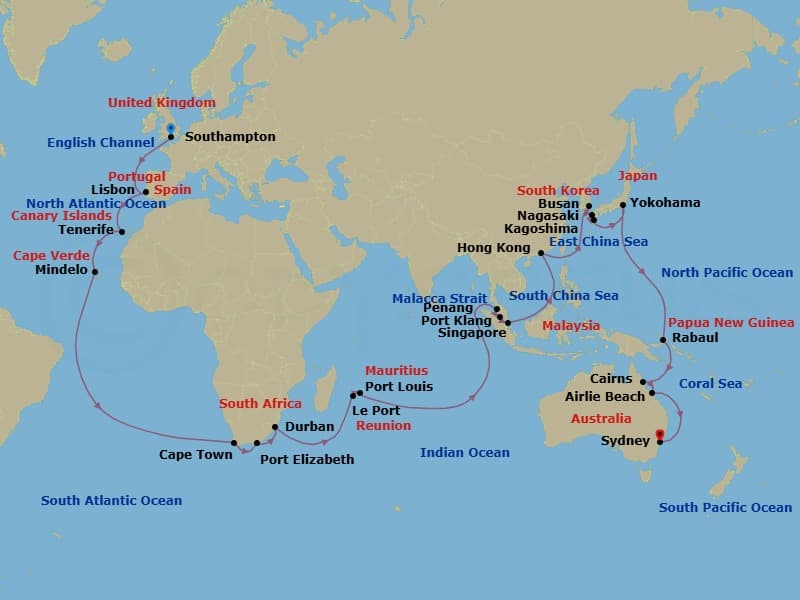 Cruise Itinerary Map
