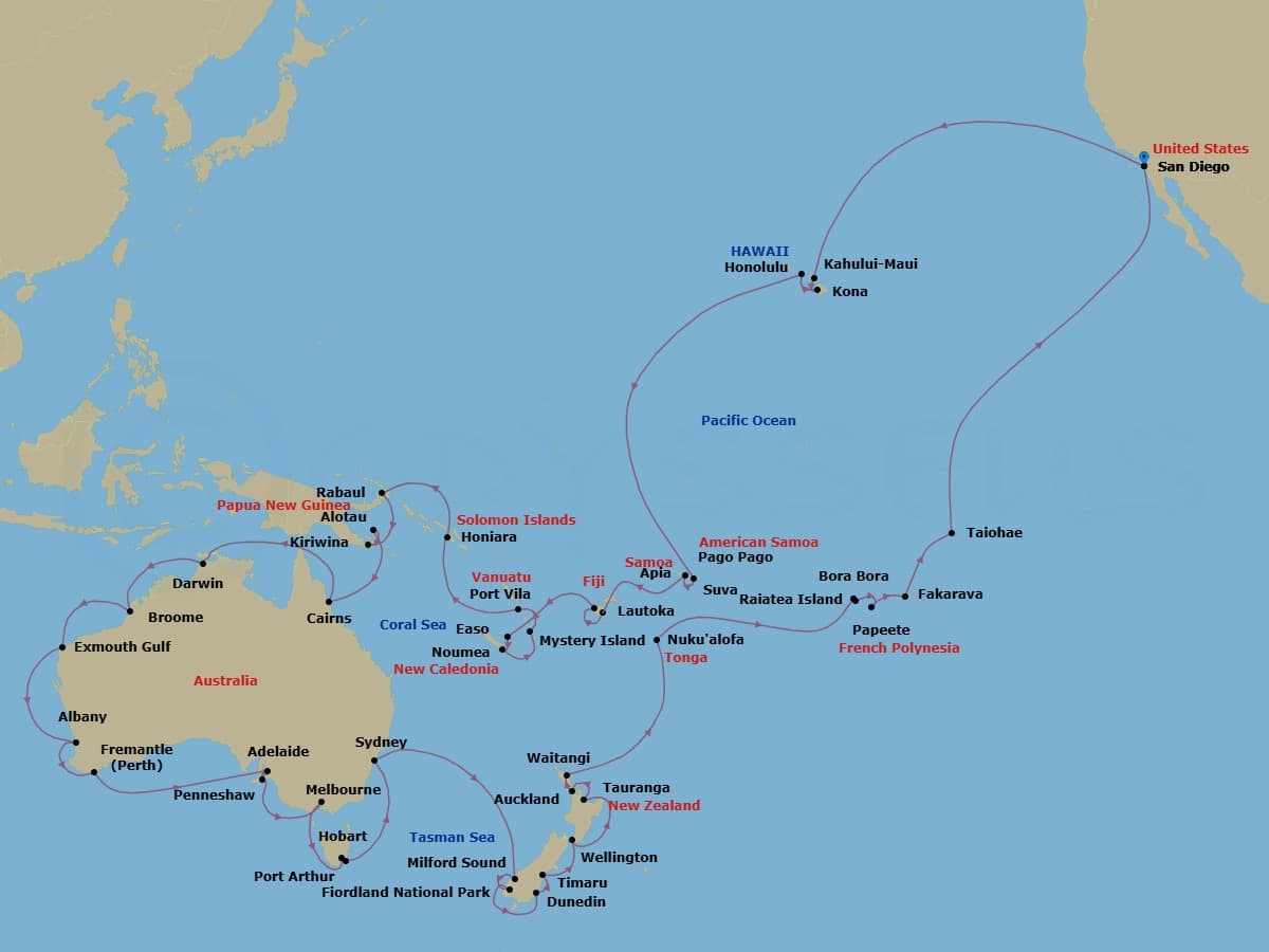 Cruise Itinerary Map
