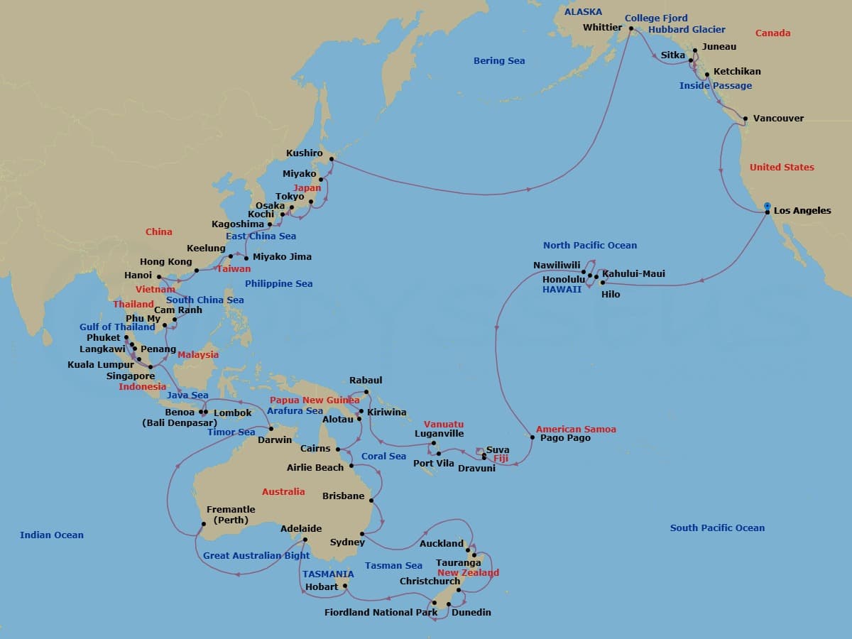 Cruise Itinerary Map