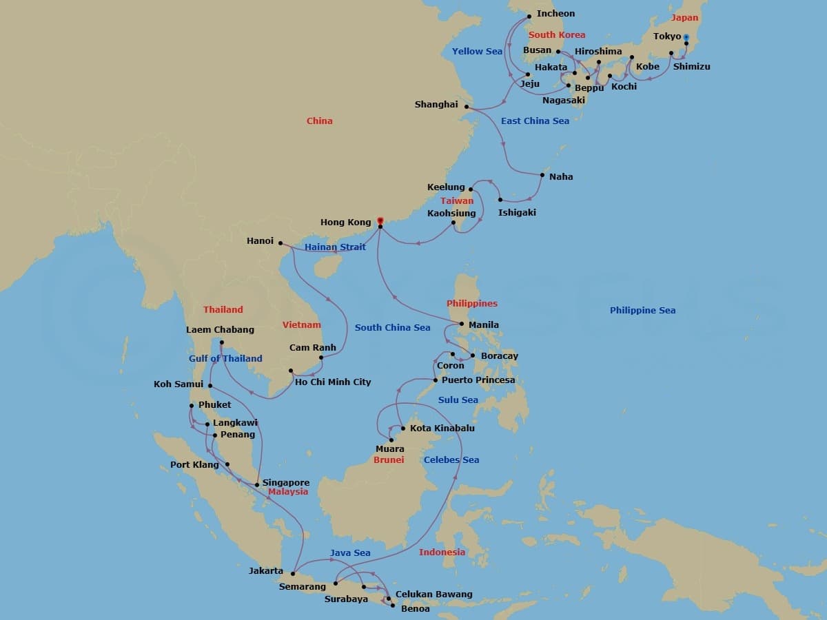 Cruise Itinerary Map