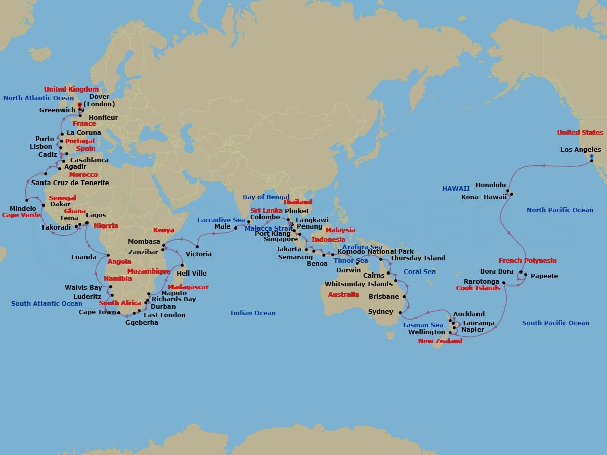 Cruise Itinerary Map