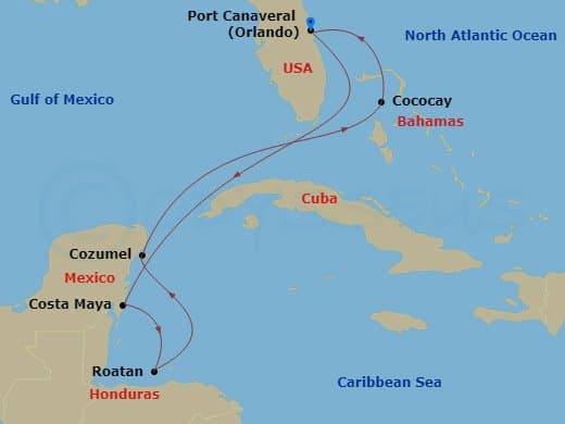 Cruise Itinerary Map