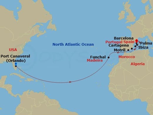 Cruise Itinerary Map