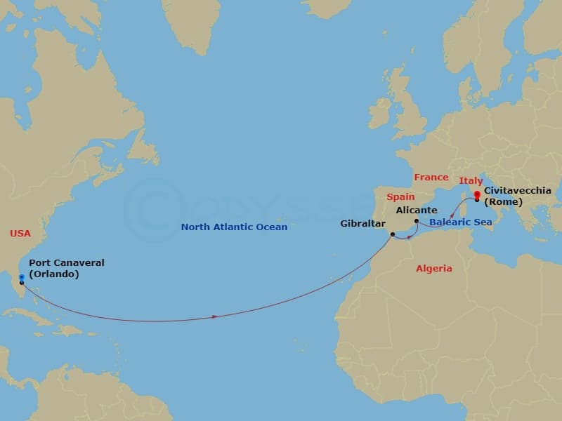 Cruise Itinerary Map