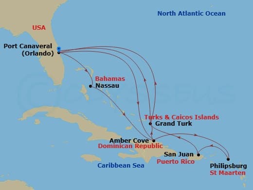 Cruise Itinerary Map