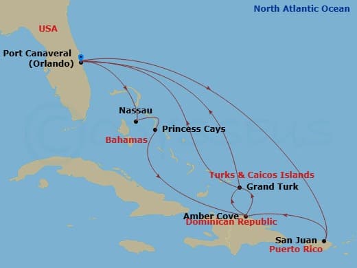 Cruise Itinerary Map