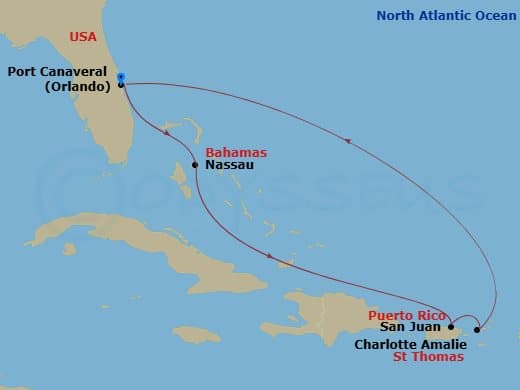 Cruise Itinerary Map