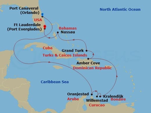 Cruise Itinerary Map