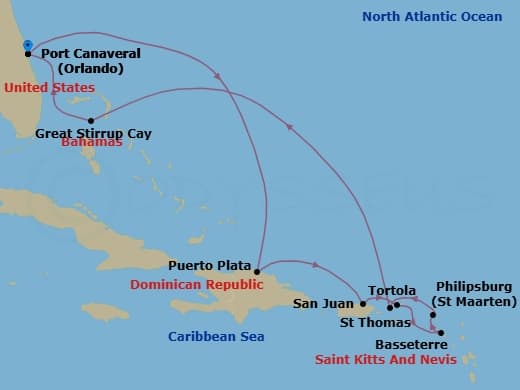 Cruise Itinerary Map