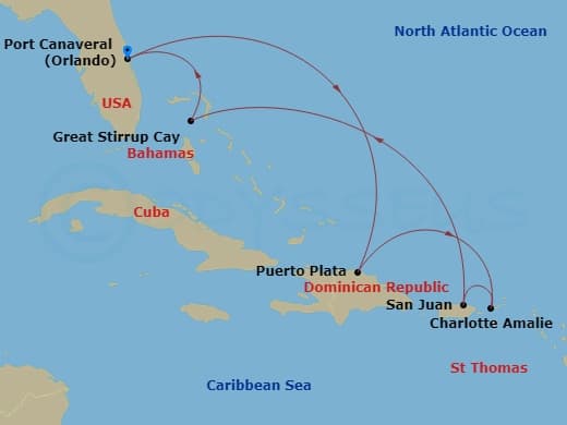 Cruise Itinerary Map