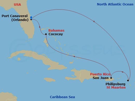 Cruise Itinerary Map