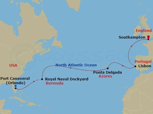 Cruise Itinerary Map
