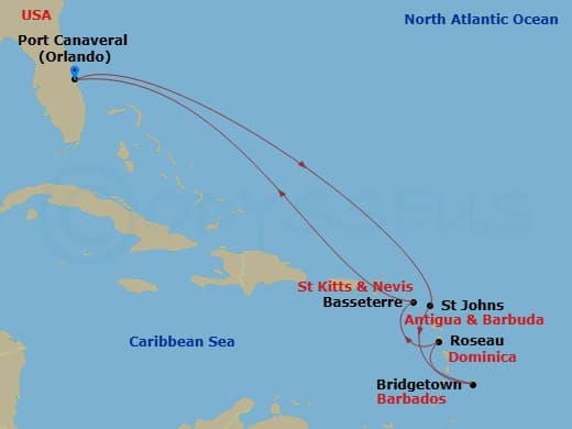 Cruise Itinerary Map