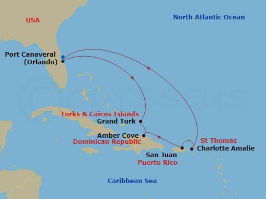 Cruise Itinerary Map