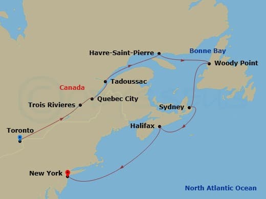 Cruise Itinerary Map