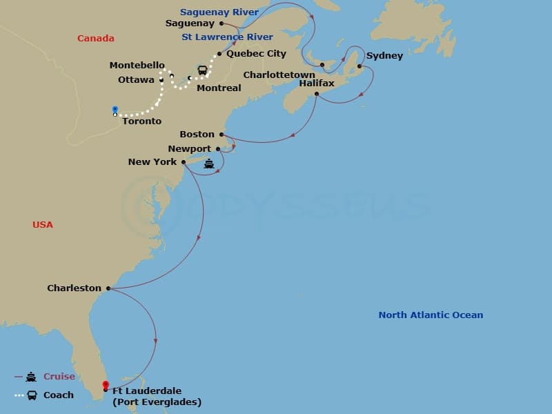 Cruise Itinerary Map