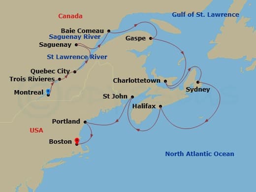 Cruise Itinerary Map