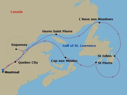 Cruise Itinerary Map