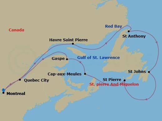 Cruise Itinerary Map