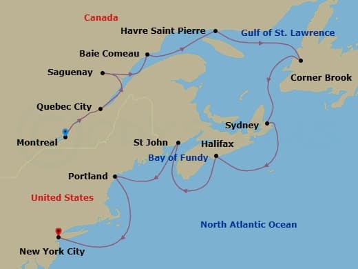 Cruise Itinerary Map
