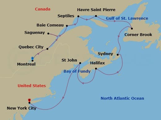 Cruise Itinerary Map