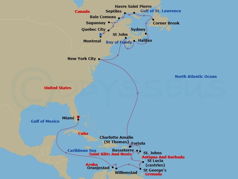 Cruise Itinerary Map