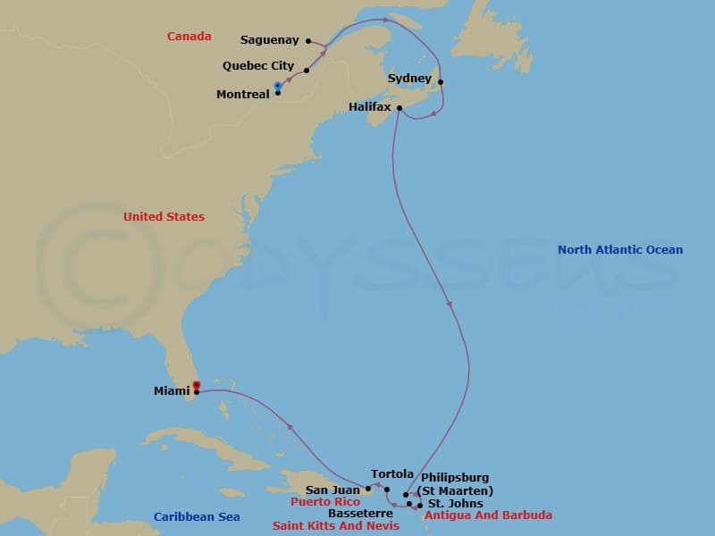 Cruise Itinerary Map