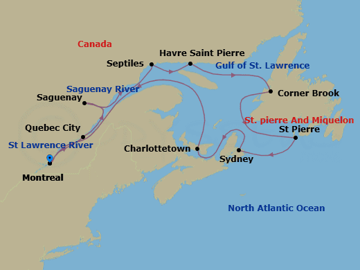Cruise Itinerary Map