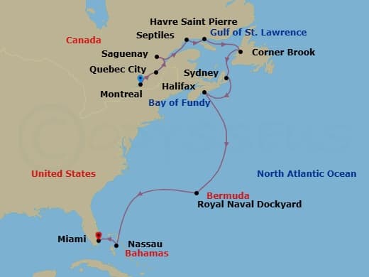 Cruise Itinerary Map
