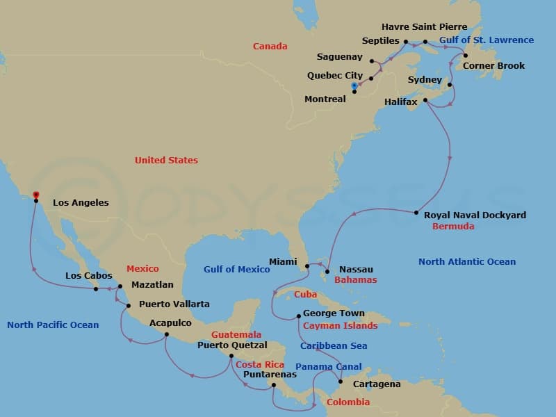 Cruise Itinerary Map