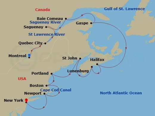 Cruise Itinerary Map