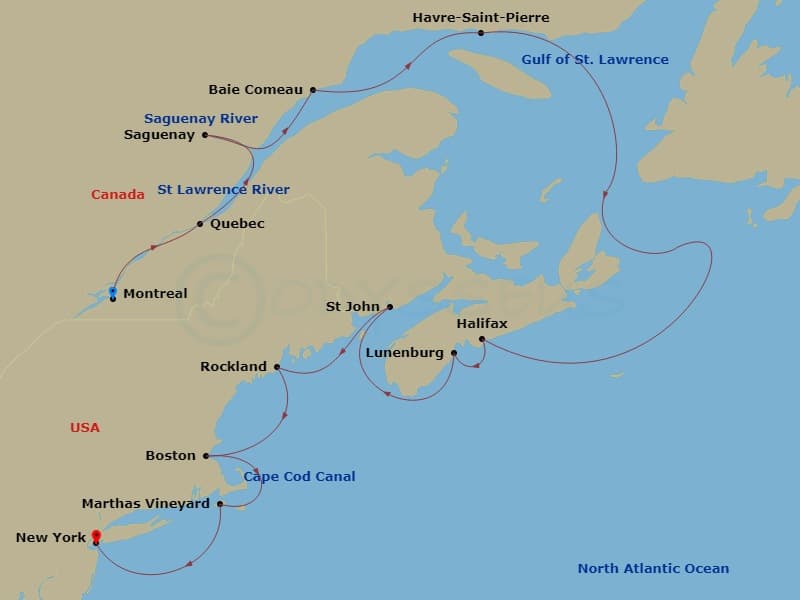 Cruise Itinerary Map