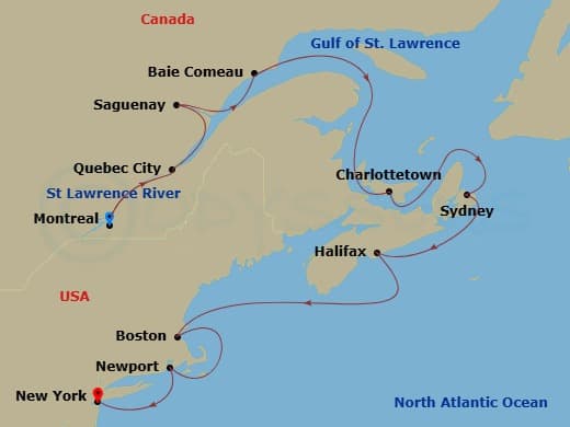Cruise Itinerary Map
