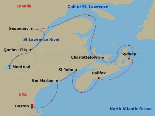 Cruise Itinerary Map