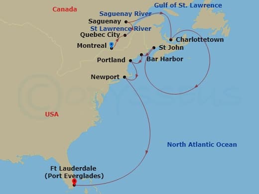 Cruise Itinerary Map