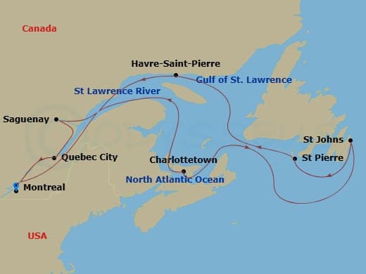 Cruise Itinerary Map