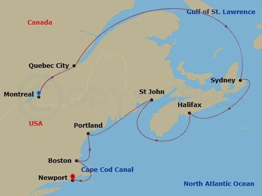 Cruise Itinerary Map