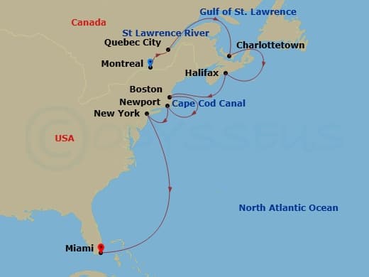 Cruise Itinerary Map
