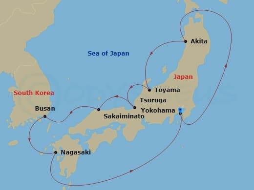 Cruise Itinerary Map