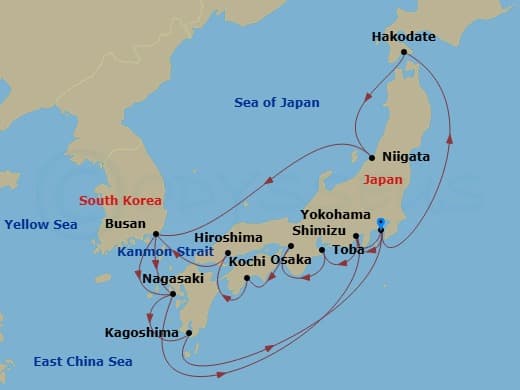 Cruise Itinerary Map