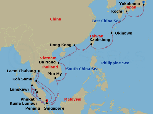 Cruise Itinerary Map