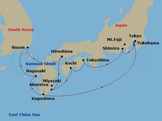 Cruise Itinerary Map