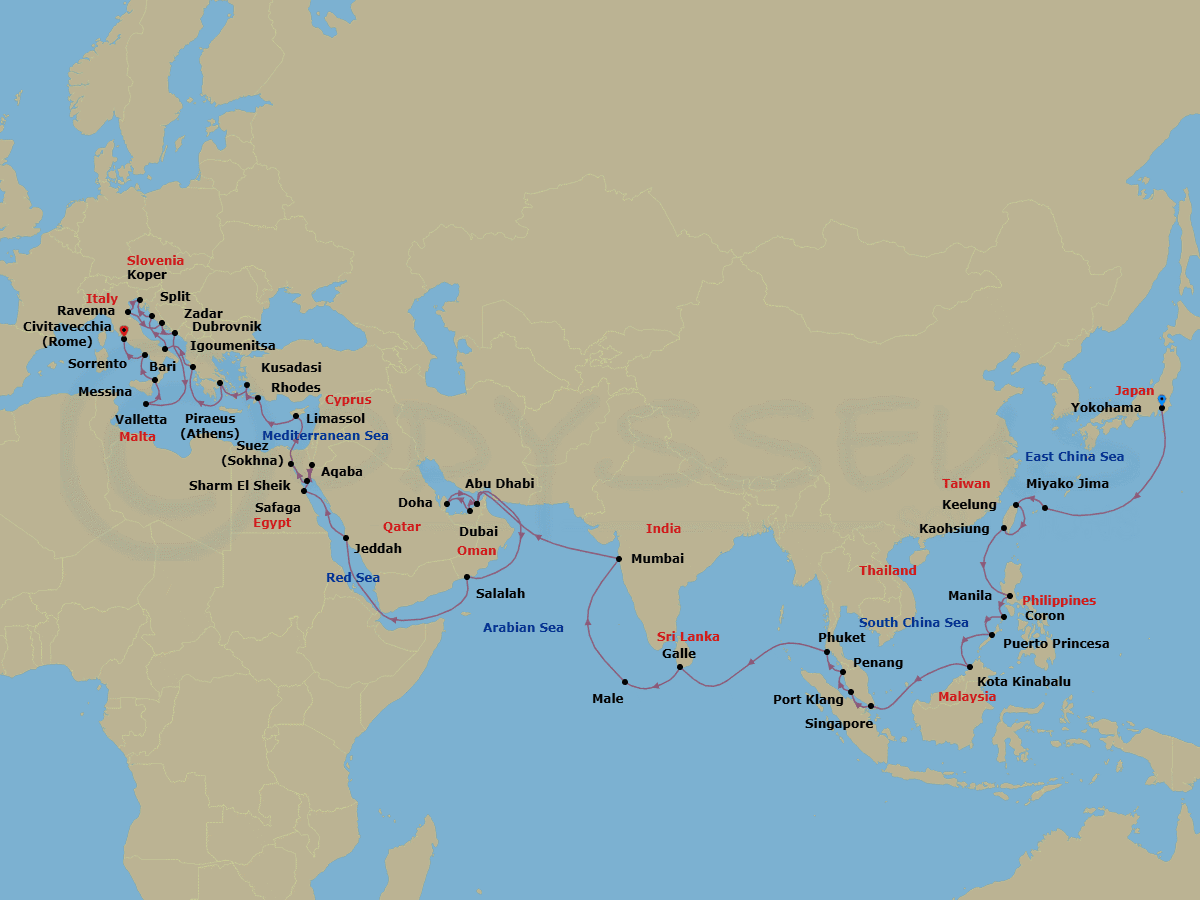 Cruise Itinerary Map
