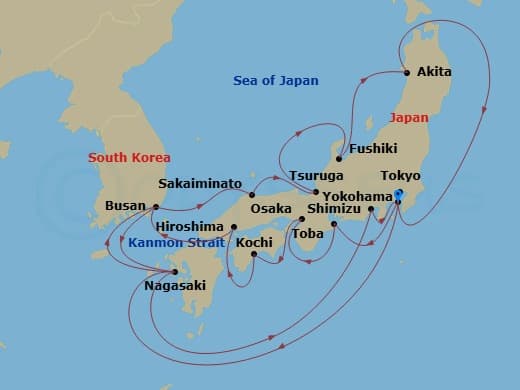 Cruise Itinerary Map